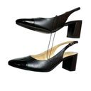 Unisa Slingback Faux Leather Block Heels Patent Leather Round Toe Size 8.5 NEW Photo 2