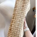 Vintage Y2K Braided Straw Fruit Bag Picnic Summer Boho Cottagecore Peasant Yellow Photo 6