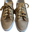 Jack Rogers  Carter Glitter Sneakers Metallic Gold Lace Up Sparkle Photo 3