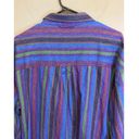 Basic 955 Jeans Bright Colorful Vintage Denim Striped Long Sleeve Button Up XL Photo 6