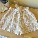 The Loft  Tropical Palm Linen Blend Waist Tie Shorts  Photo 4