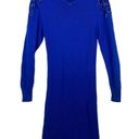 Vintage Blue Nilani  Sequin Sweater Dress Sz M Silk Angora‎ Runs Small Hong Kong Photo 2