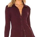 n:philanthropy N Philanthropy red burgundy ribbed button front Sia shirt size medium Photo 0