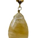 American Eagle Gold Tone Striated Stone Necklace Photo 1