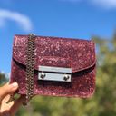 Furla NWT  Mini Julia Pochette glitter party crossbody bag Photo 3