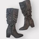 Seven Dials 7Dials Norbury Tall Slouch Boots Suedette NEW 6.5 Grey Gray Heeled Shoes Vegan Photo 2