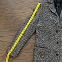 Gianni Feraud Wool Coat Designed in Italy Navy Herringbone Wool Blend Size 8 Photo 9