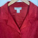 Dress Barn red suede button up long sleeve Photo 1