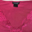 Natori | Pink Mauve Lace Trim V-neck Tee Photo 7