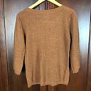 Coldwater Creek  Tan Brown Crochet 3/4 Sleeves Sweater Blouse Size Small Photo 1
