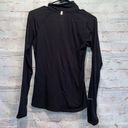 Nike  Shirt Women XS Black White Long Sleeve 1/4 Zip Dri Fit Activewear Pullover Photo 5