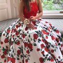 PromGirl Two Piece Red Floral Prom Dress Photo 0