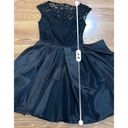 Marchesa Notte Lace Illusion Taffeta Retro Cocktail Mini Dress size 8 Black Photo 7