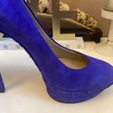 Brian Atwood  PURPLE FONTANNE STILETTO PLATFORM SUEDE PUMPS SIZE 7 Photo 11