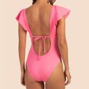 Trina Turk NWT  Monaco Solids Flutter One Piece Swimsuit Geranium Pink Size 6 NEW Photo 7