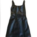 Aeropostale MWTS🍒 BLACK LEATHER MINI DRESS ADJUSTABLE STRAPS FRONT SLIT Photo 15