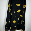 American Vintage Vintage Y2K Fairycore Yellow Sunflower Black Midi Skirt Size Medium Early 2000s Photo 2