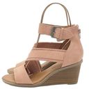 Dolcetta  Delia Blush Pink Faux Suede Strappy Ankle Wrap Wedge Women’s Size 6 Photo 3