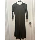 Adam Levine Women's Ribbed Knit Dress Olive Green Size M 3/4 Sleeve Round Neck Photo 5