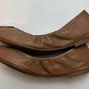 Tory Burch Allie Ballet Flats Elasticized Slip On Travel Brown Leather Womens 8M Photo 8