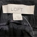 Loft Anne Taylor  Linen Julie Curvy Classic Trouser | Black | NWT Photo 5