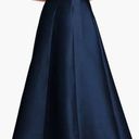 Alfred Sung NWOT  Corset Satin navy maxi square neck Gown size 4 Photo 1