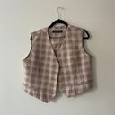 LIONESS Plaid Button Down Vest Photo 0