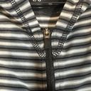 Mountain Hardwear  Black & White Striped Quarter Zip Pullover Short Women Sz L Photo 7