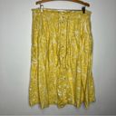 Old Navy  linen Blend midi skirt yellow and white floral size XXL Photo 1