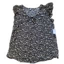 Old Navy  Cheetah Print Ruffled Crinkle Textured Tie-Neck Blouse Photo 0