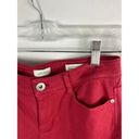 J.Jill  Denim Authentic Fit Cropped Red Jean Size 2 Photo 3