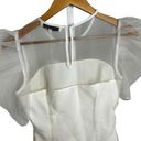 Endless Rose  Knit Organza Mixed Media Balloon Sleeve Top Ivory Women's XS NWT Photo 8