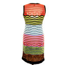 Missoni M  Sz 40 US 4 Colorblock Stripe Mini Chevron Stripe Knit Dress Sleeveless Photo 5