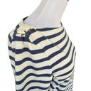 Veronica Beard  Nautical Stripe Top With Shoulder Lace Up Detail M Photo 1