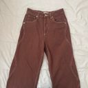 ZARA brown high waisted straight leg jeans Photo 1