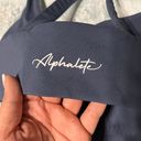 Alphalete Logo Slate Blue Bra Top Gym Photo 2