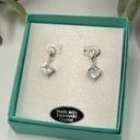 Swavorski Swarovski Pierced Square Cut Rhinestone Drop Earrings NIB Photo 2