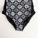 Hula Honey [] Black Gypsy Deco Lace Geometric Print One Piece Swimsuit Sz Small S Photo 5