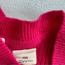 Anthropologie  Moth Magenta Shrug Ribbed Tie Bow Front Long Sleeve Solid Cropped Photo 6