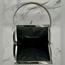 DKNY  Mini Gray Satin Pouch with Silver Handle  Photo 8