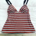 Anne cole  Signature Tankini Retro Stripe Top Black Orange Women's Size S Photo 4