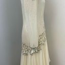 Oleg Cassini Vintage Ivory Black Tie by  Beaded Dress Photo 6