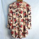 Matilda Jane ‎ Boho Floral 3/4 Sleeve Button Down Shirt Size Small Photo 1