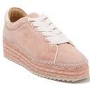 Joie  Dabna Suede Platform Espadrille Sneaker Size 39 Blush Pink Low Top Photo 9