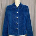 Sigrid Olsen  Blue Velvet Vintage Swing Blazer Jacket Small Photo 0