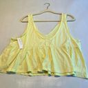 Abound ‎ Womens Cropped Tank Top Peplum Waist Raw HemYellow Size XL Photo 8