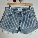 One Teaspoon One X Teaspoon striped denim cut off shorts Photo 0