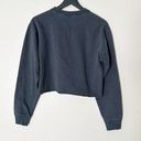 Only  NY Logo Crop Crewneck Sweatshirt Gray Size Large Photo 4