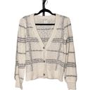 Joie  Plaid Cardigan Chunky Knit Sweater Cap Sleeve Photo 0