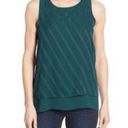 Bobeau Nordstrom  Tank Top S Split Back Overlay Layer Georgette Design Teal Photo 0